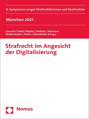 cover image of Strafrecht im Angesicht der Digitalisierung